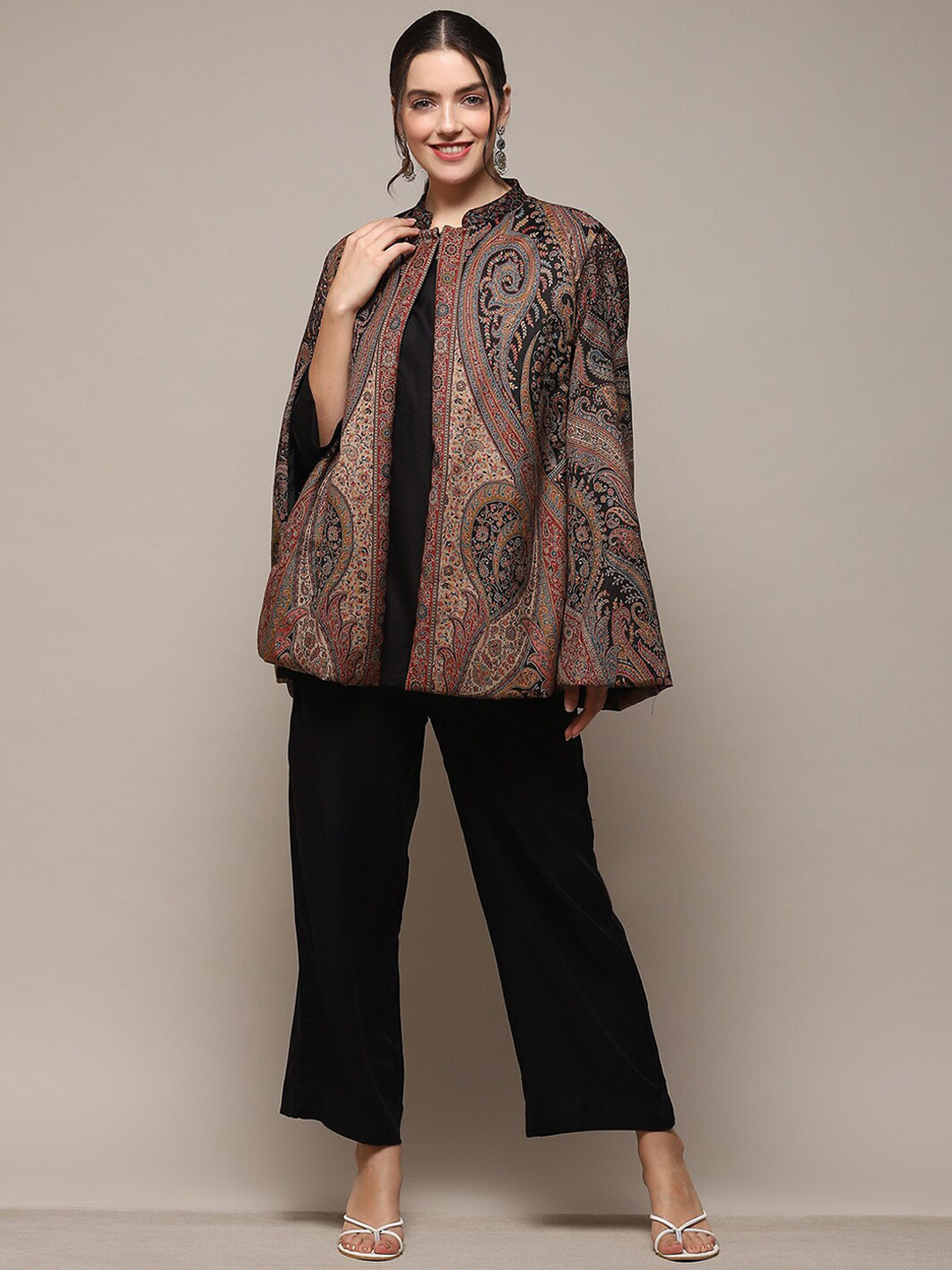 

Biba Women Ethnic Motifs Printed Co-Ords Set, Black