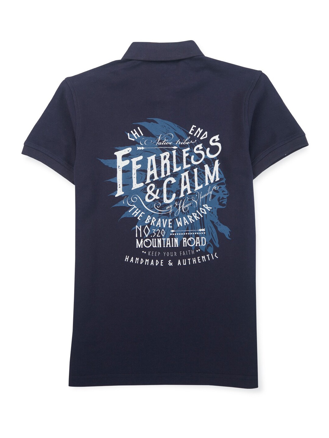 

Gini and Jony Boys Typography Printed Polo Collar Casual Cotton T-shirt, Navy blue
