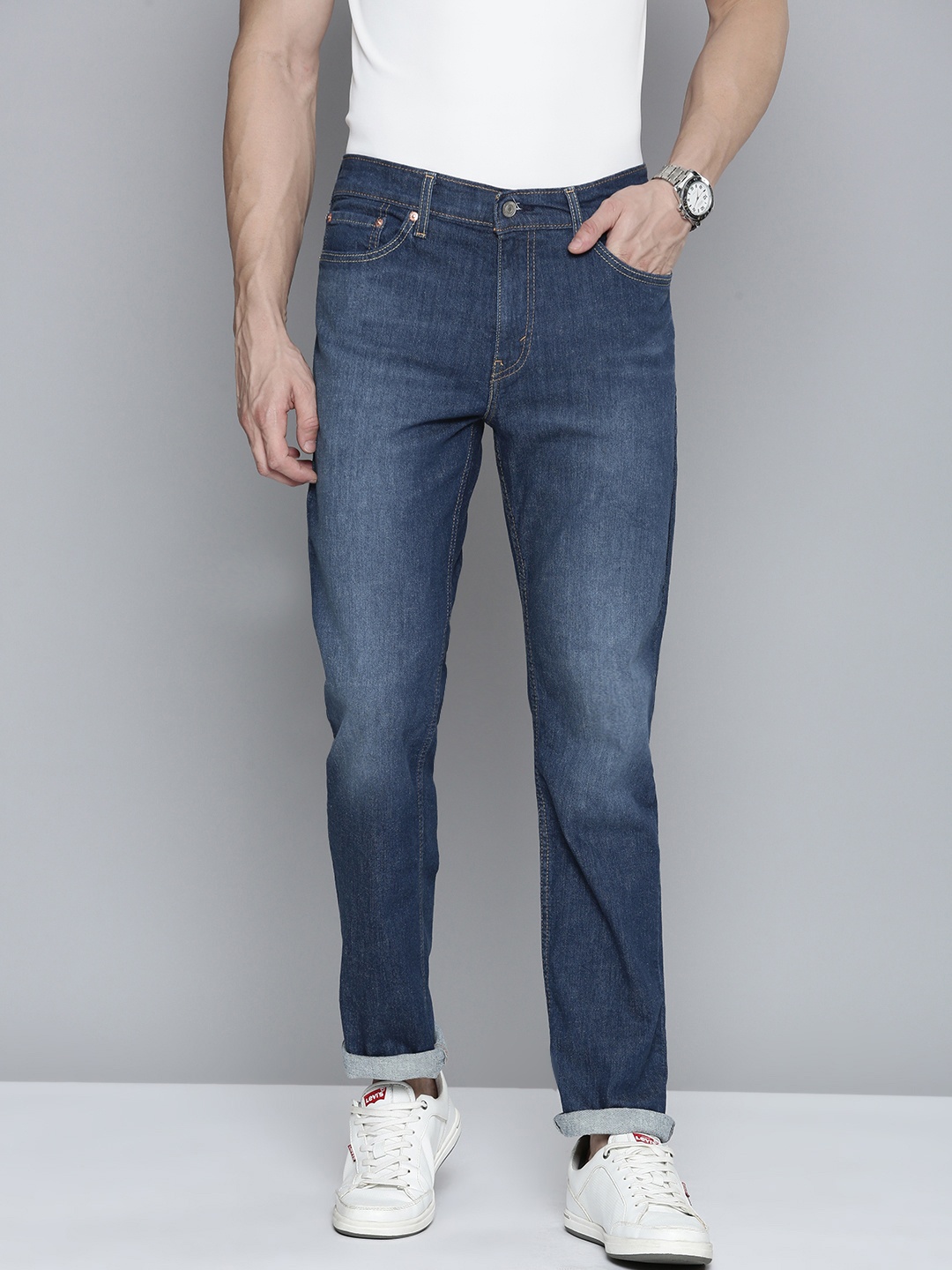 

Levis Men 511 Slim Fit Light Fade Stretchable Jeans, Blue