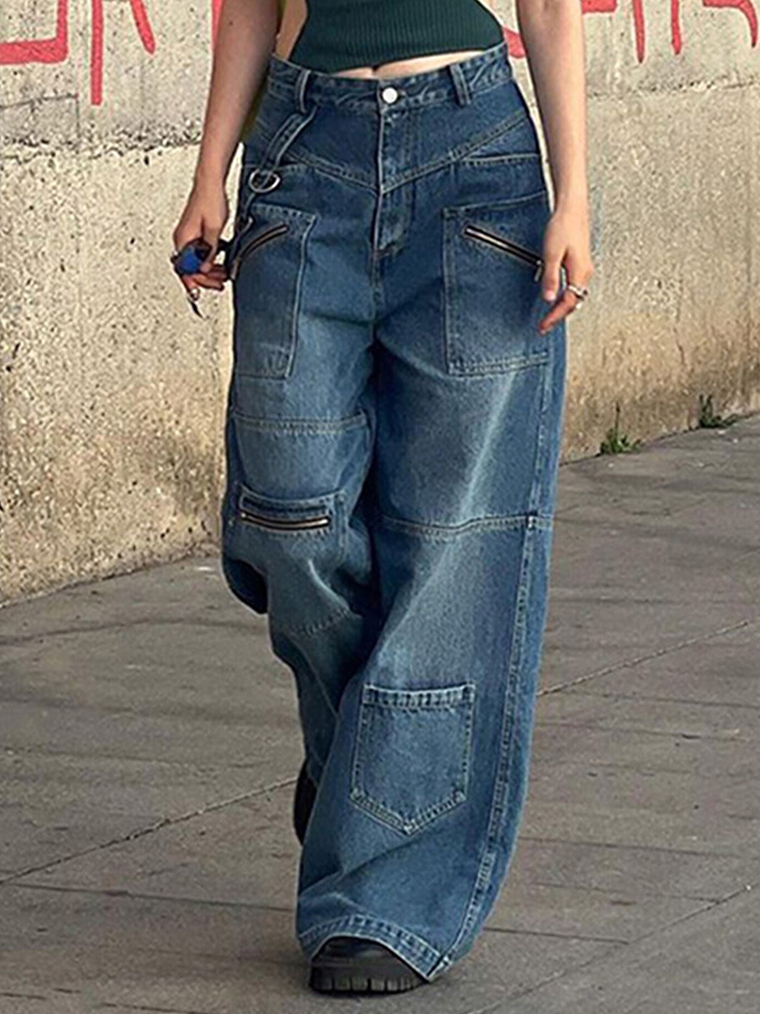 

LULU & SKY Women Straight Fit Clean Look Stretchable Jeans, Blue