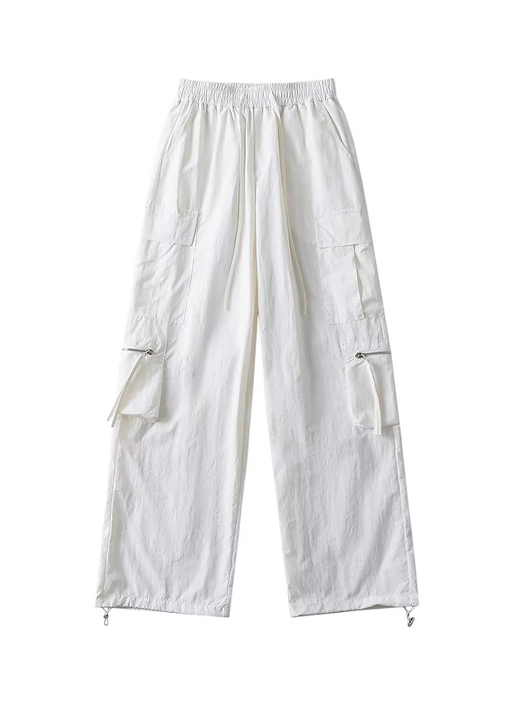 

LULU & SKY Women High-Rise Trousers, White