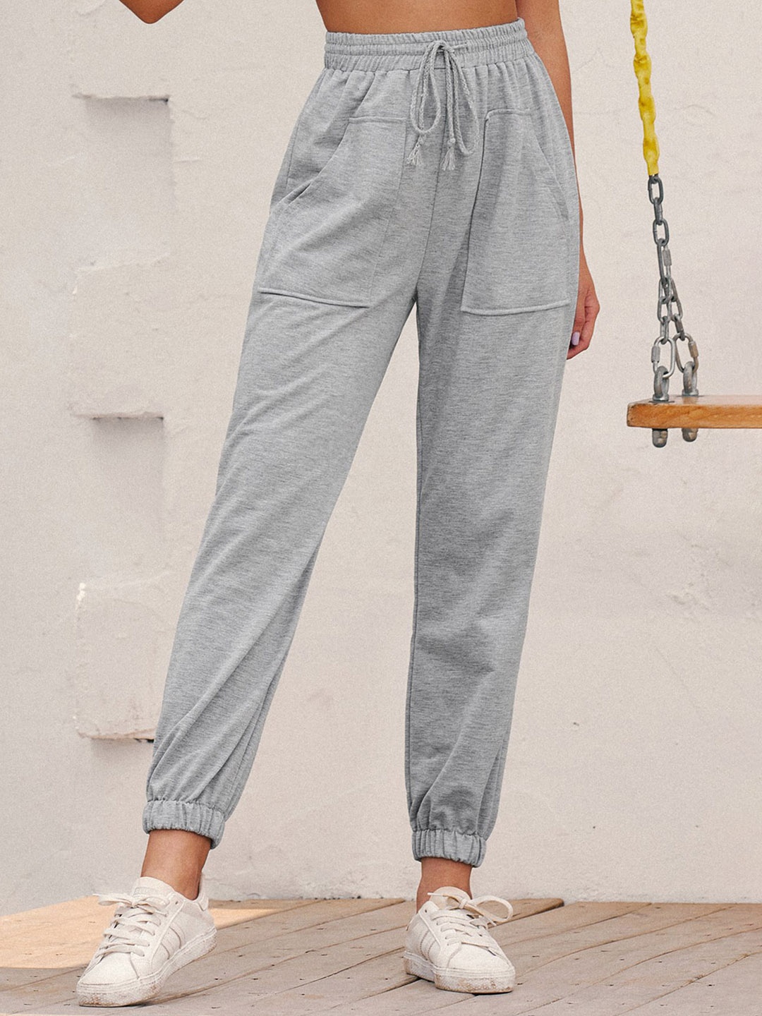 

LULU & SKY Women High-Rise Joggers, Grey