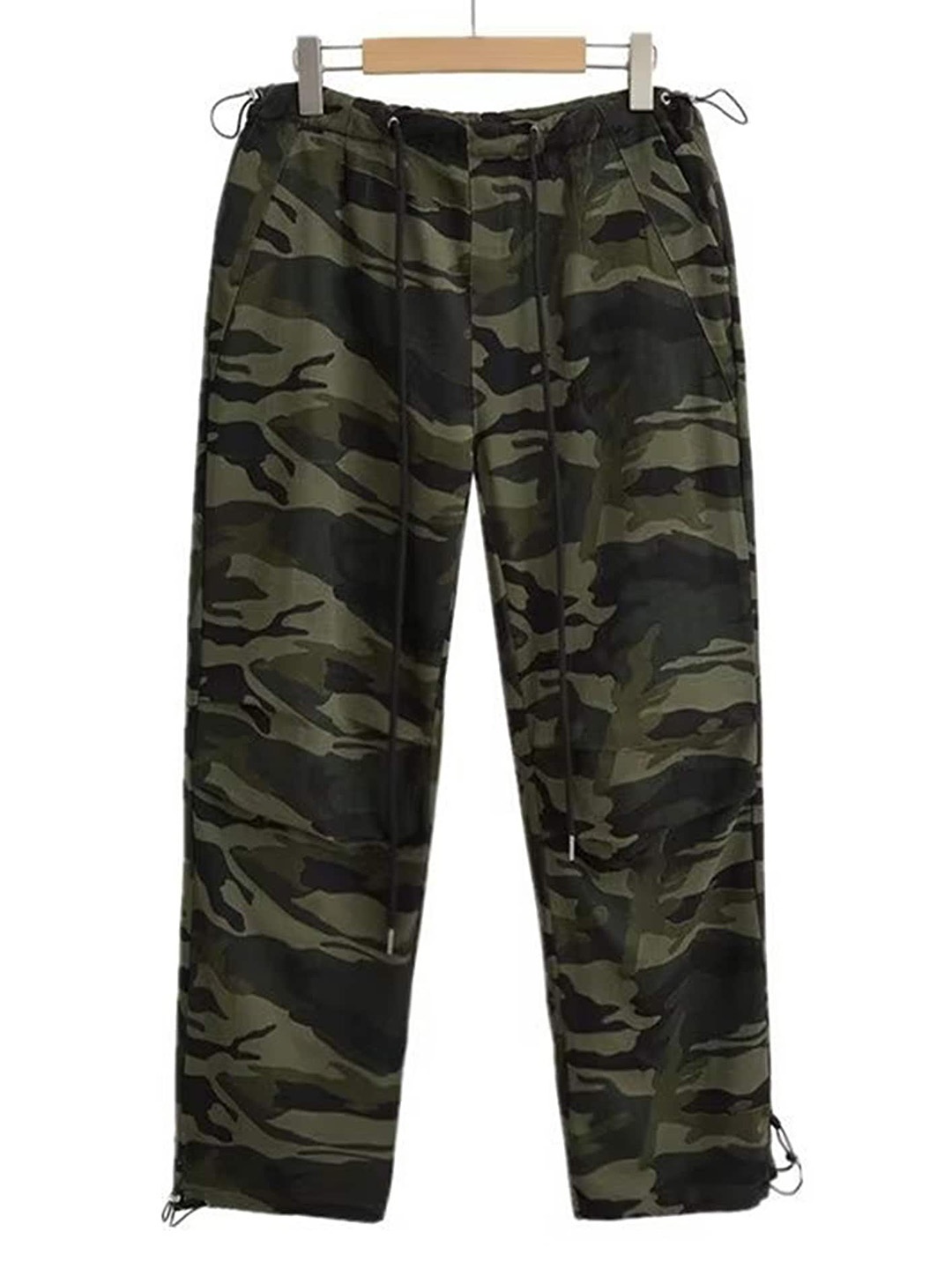 

LULU & SKY Women Camouflage Printed Regular Trousers, Green