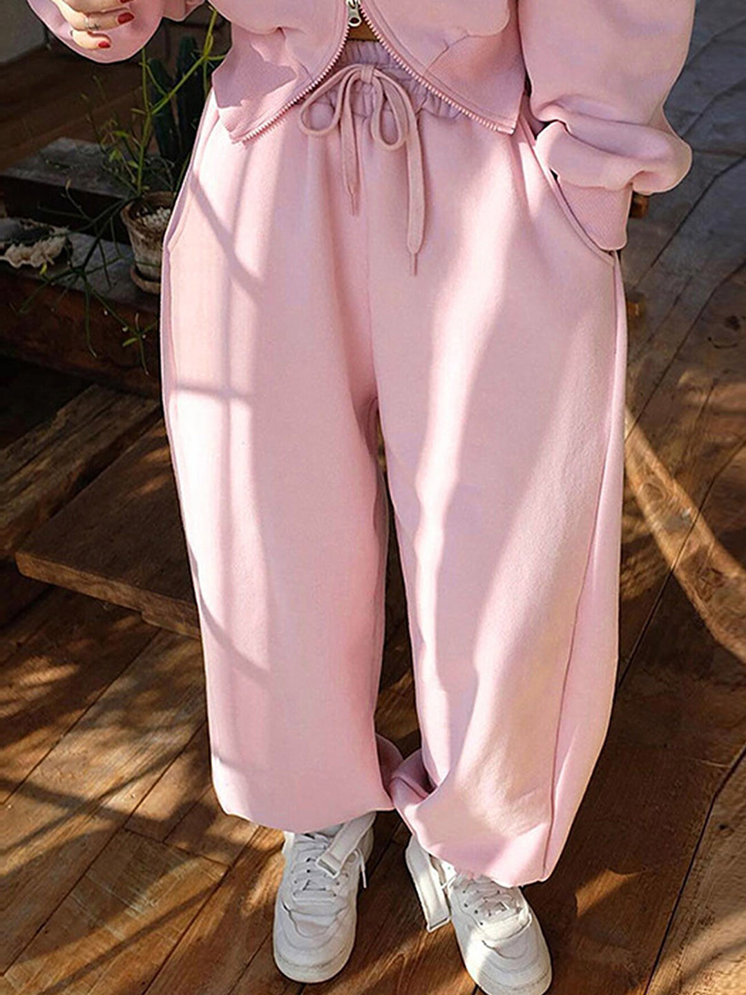 

LULU & SKY Women High-rise Loose Fit Jogger, Pink