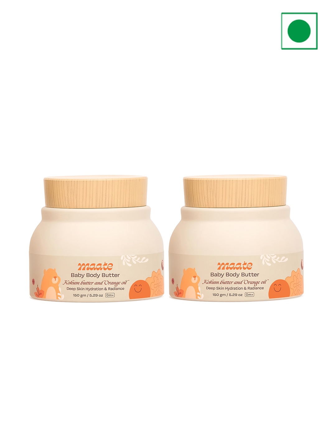 

MAATE Set Of 2 Baby Body Butter - 150g Each, Beige