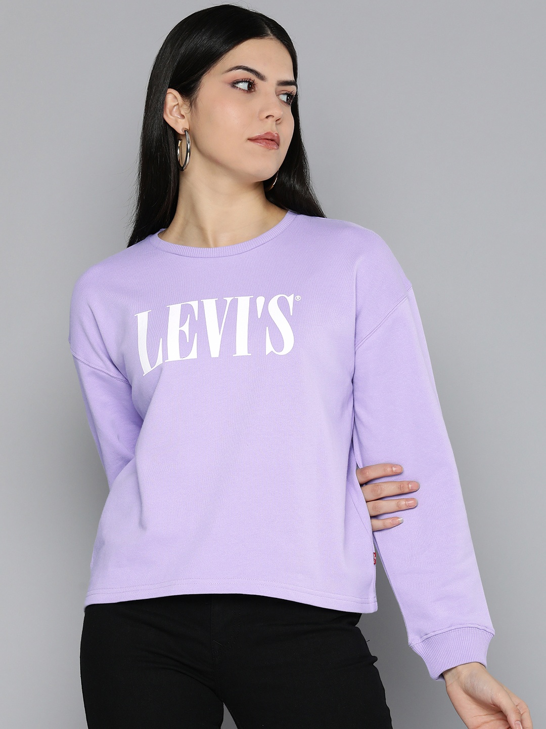 

Levis Women Printed Sweatshirt, Lavender