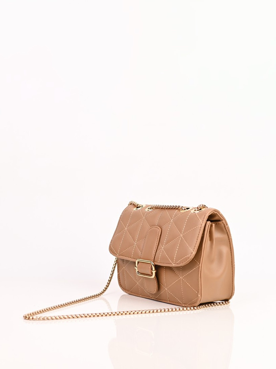 

Visual Echoes Quilted Oversized Shopper Handheld Bag Quilted, Beige
