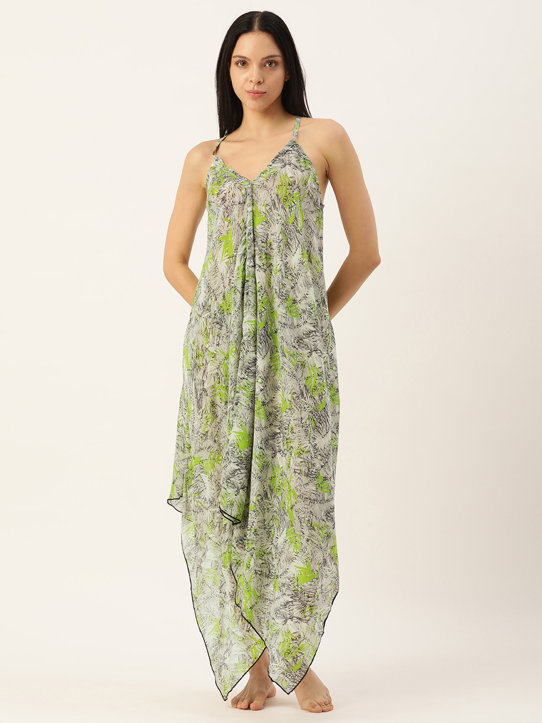 

Clt.s Printed Maxi Nightdress, Black