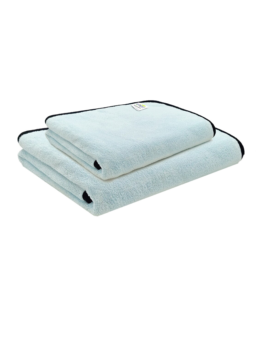 

Softspun Microfiber 2 Pcs Blue 280 GSM Super Soft Bath Towels