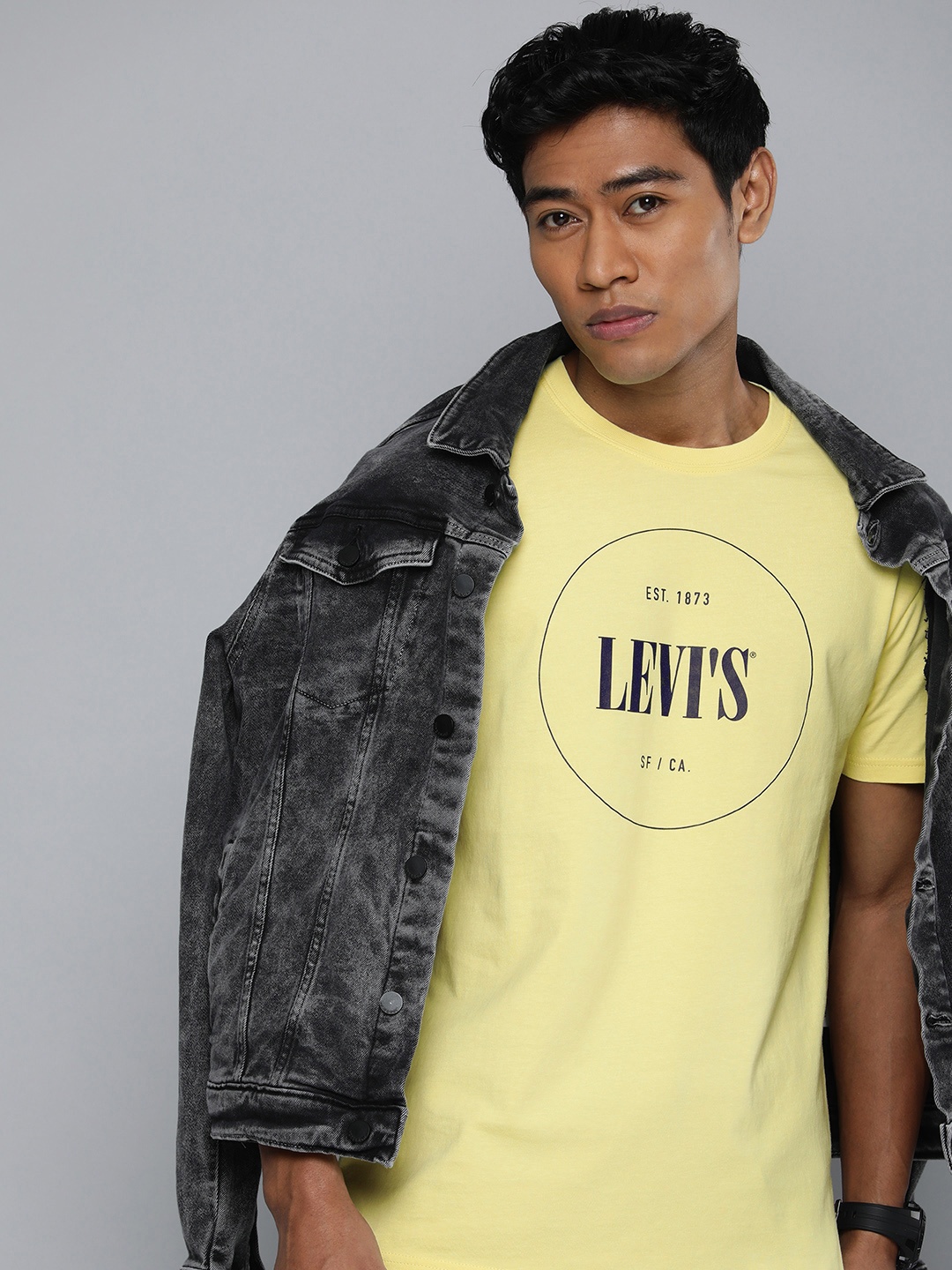 

Levis Brand Logo Printed Pure Cotton T-shirt, Yellow