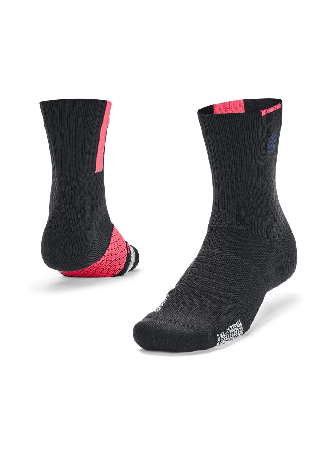 

UNDER ARMOUR Men Self-Design ArmourDry Playmaker Mid-Crew Socks, Black