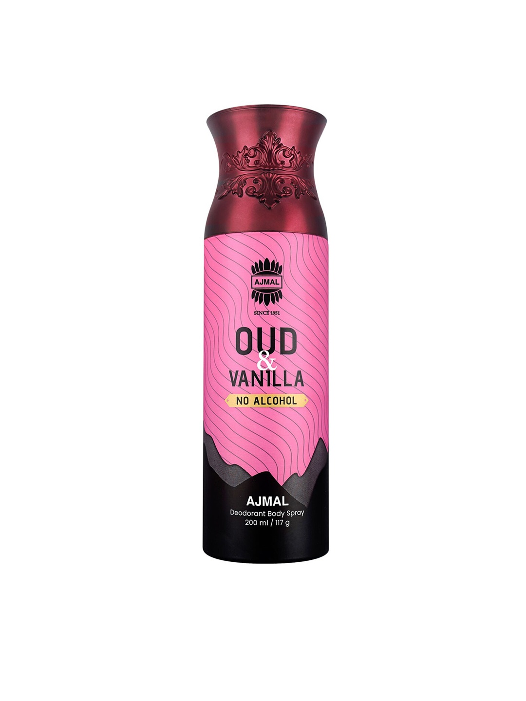 Ajmal Oud Vanilla Deodorant Body Spray - 200ml/117g, Pink