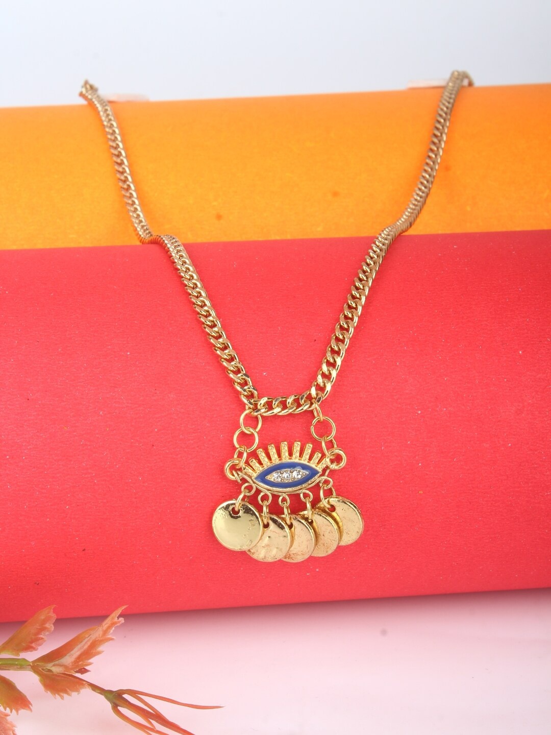 

Stylecast X KPOP Gold-Plated Brass Evil Eye Necklace