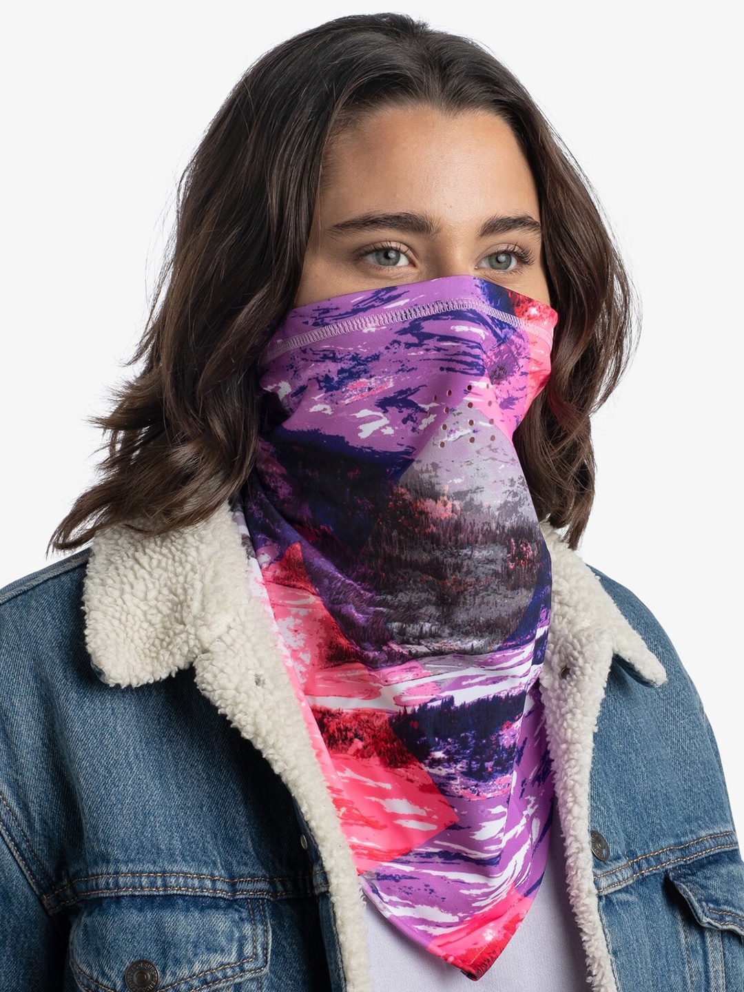 

Original Buff SA Unisex Abstract Printed Scarf, Pink