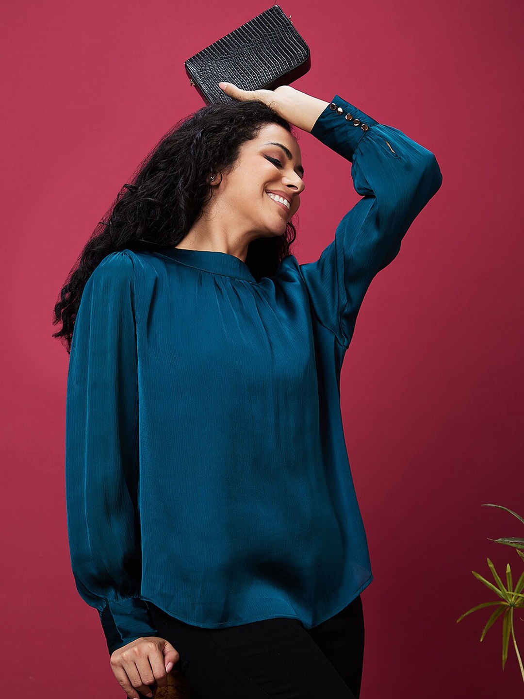 

Globus Gathered Top, Teal