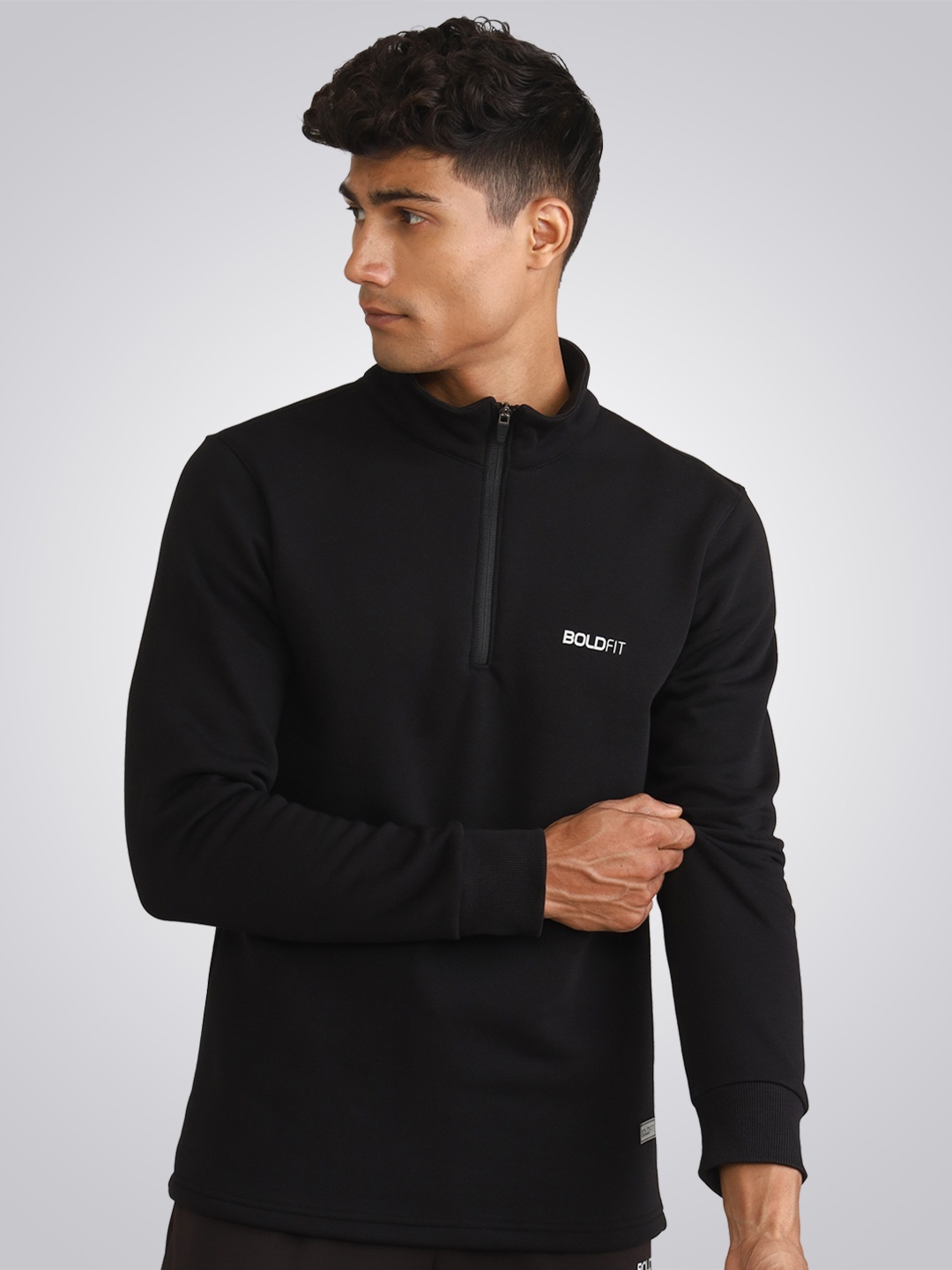 

BOLDFIT Men Black Sweatshirt