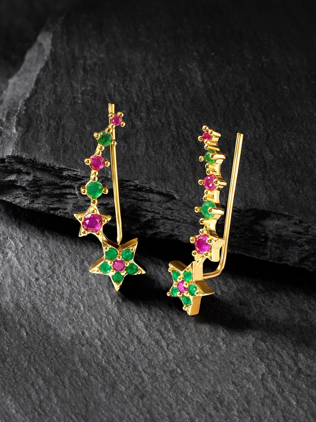 

Peora Gold Plated Ear Cuff Earrings