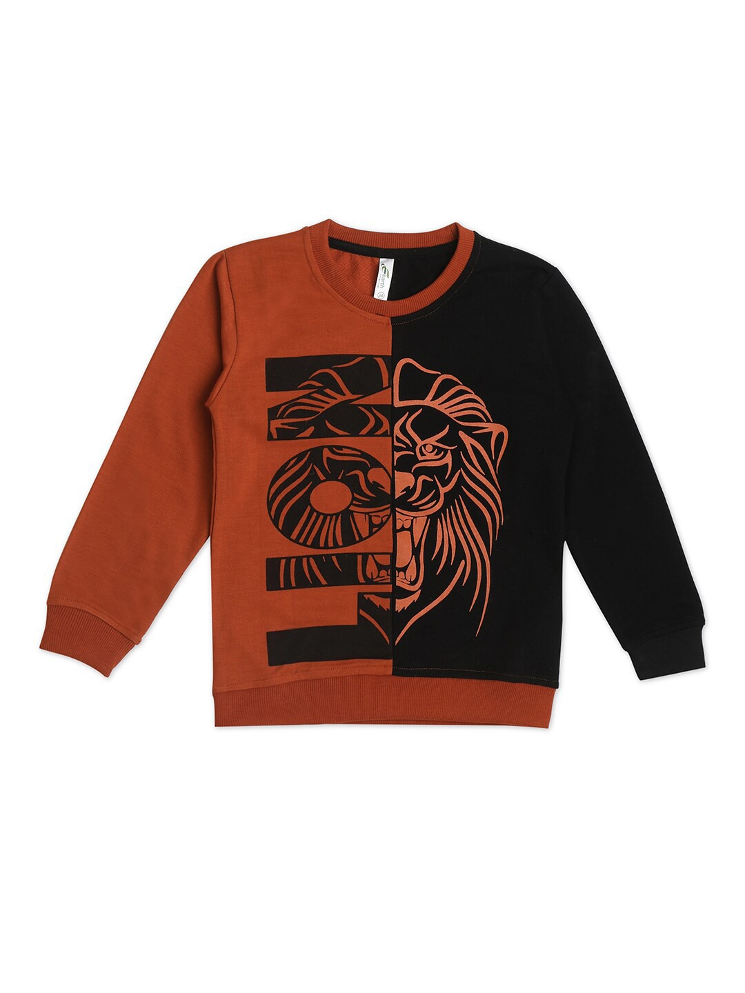

earth conscious Boys Graphic Printed Long Sleeves Casual T-shirt, Rust