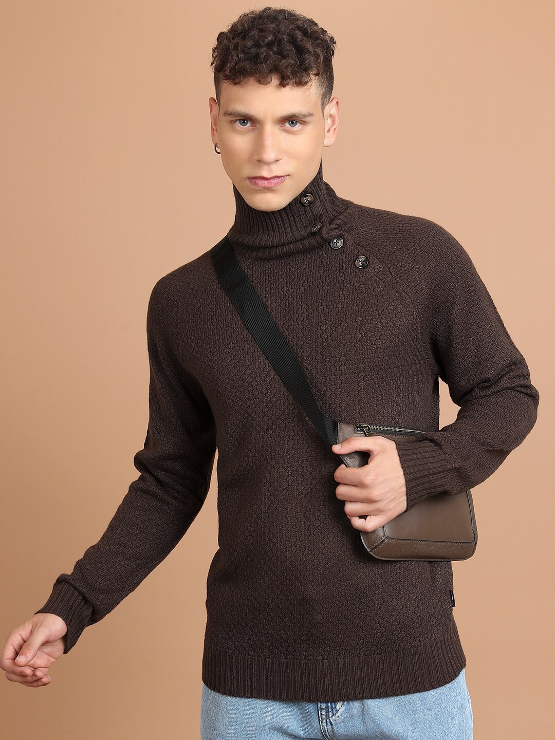 

HIGHLANDER High Neck Pullover, Brown
