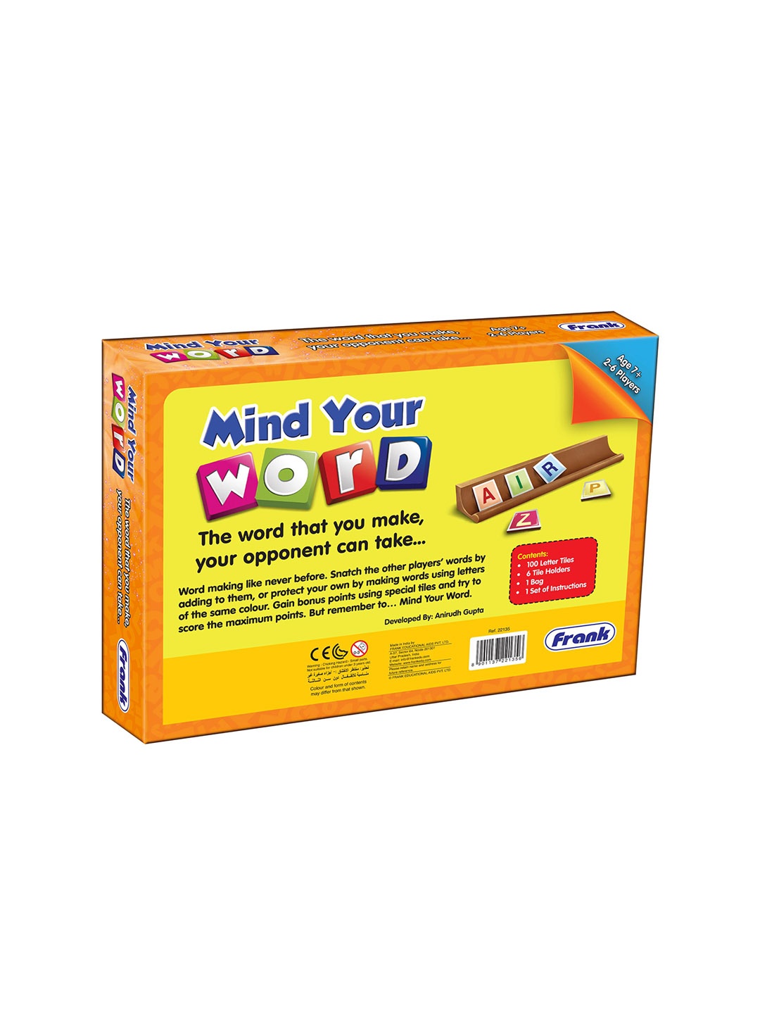 

Frank Kids Mind Your Word Board Game, Yellow