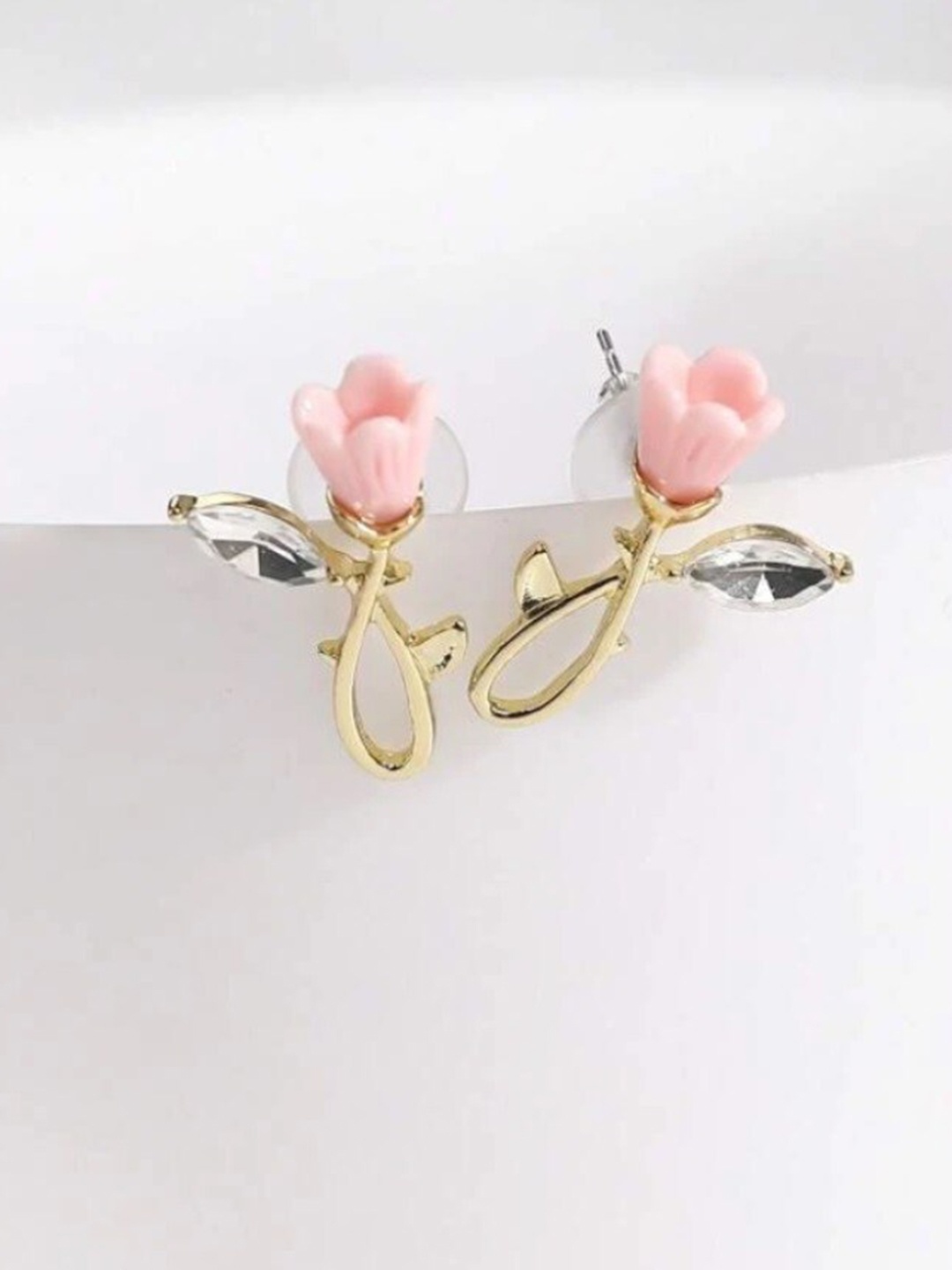 

KRYSTALZ Gold-Plated Floral Studs Earrings