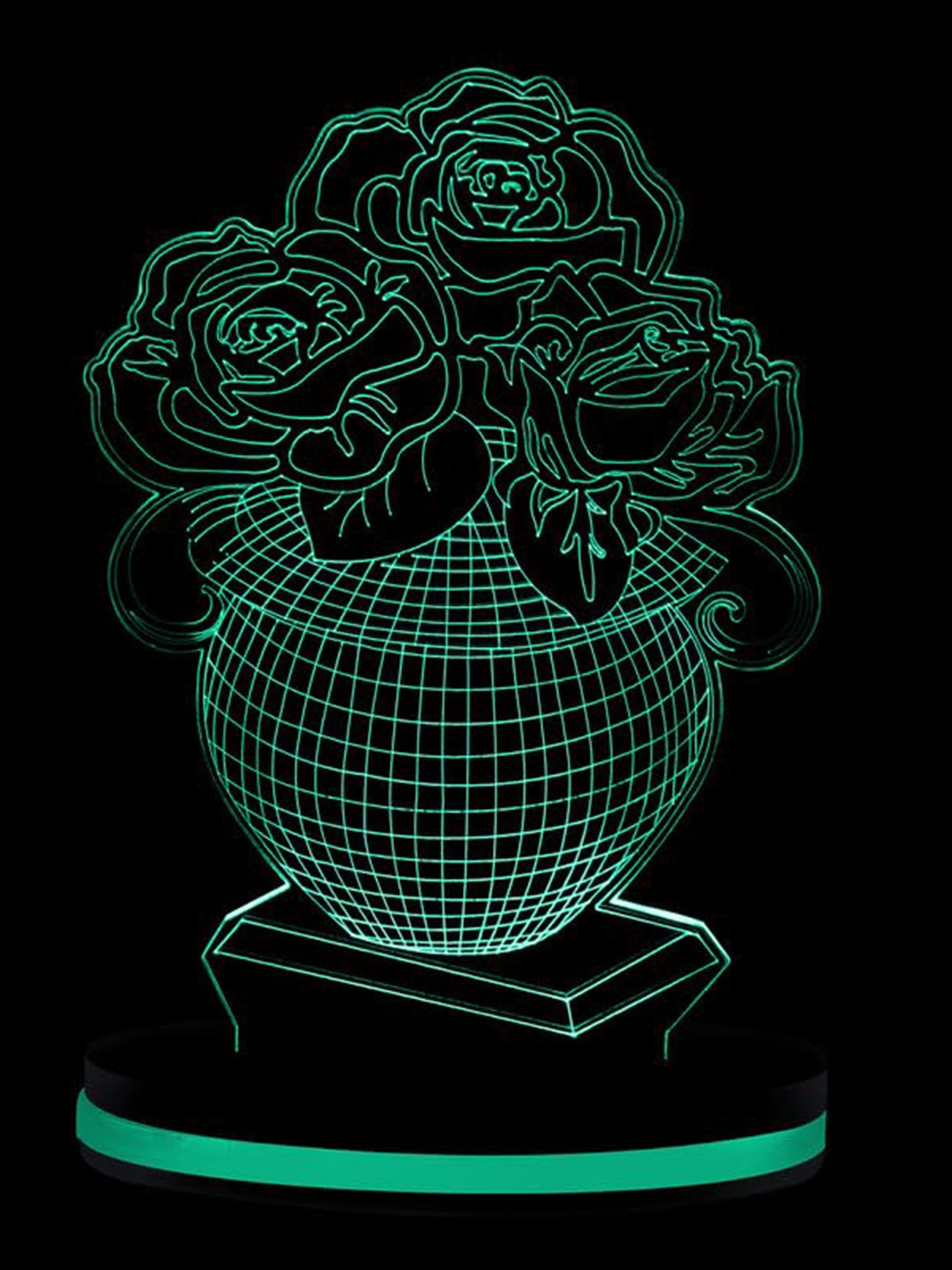 

Buyist Black Flower Vase 3D Illusion LED Table Lamp