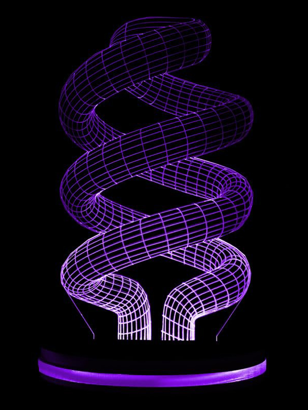 

Buyist Pink Spiral 3D Illusion LED Table Lamp, Black