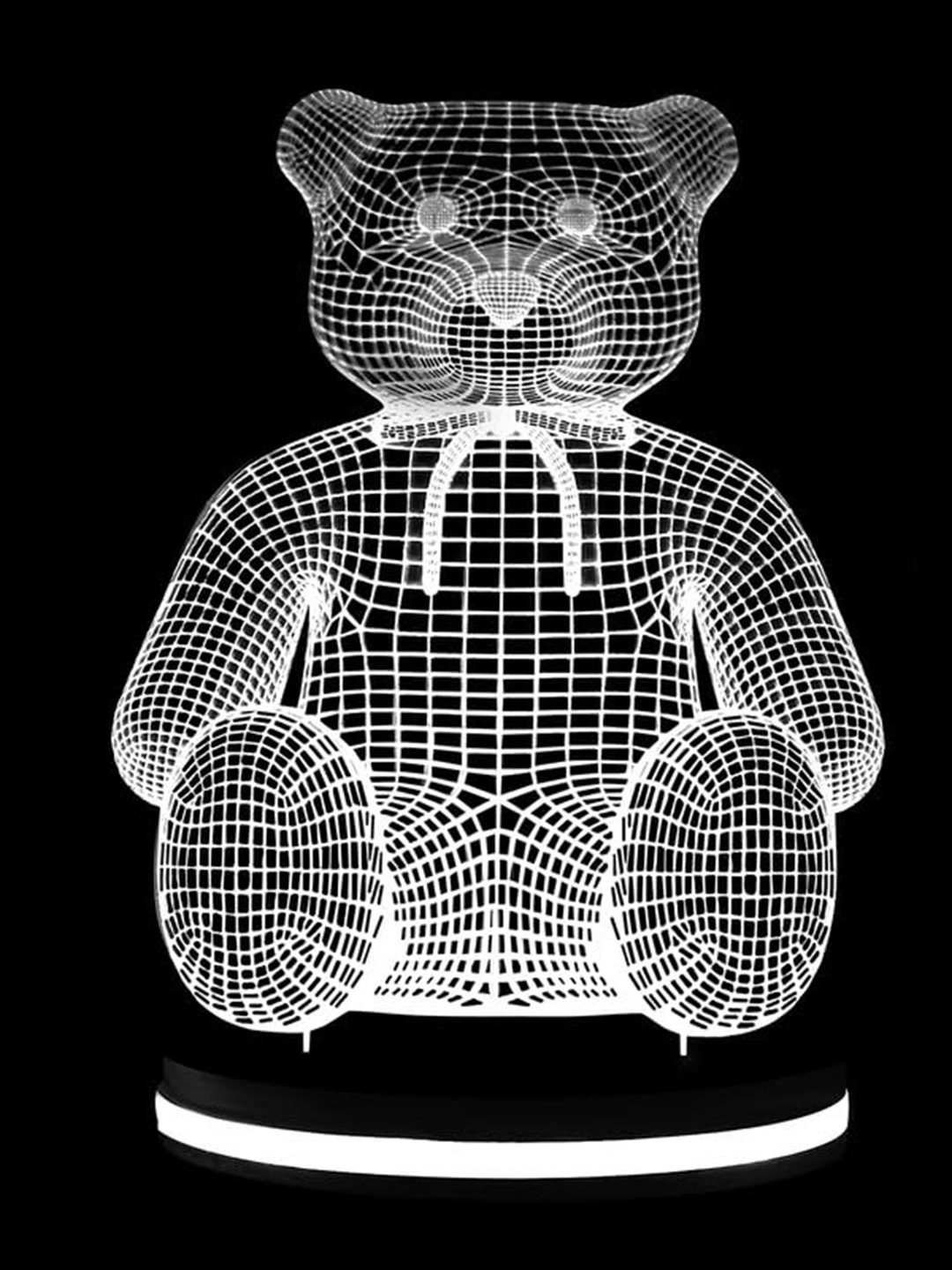 

Buyist Black Teddy Bear 3D Illusion LED Table Lamp