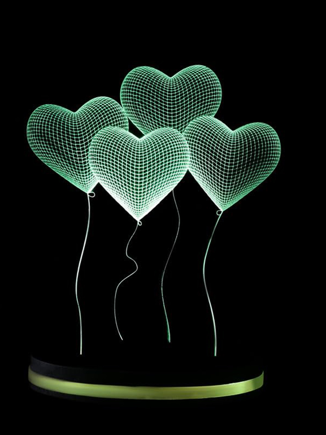 

Buyist Red Heart Balloons 3D Illusion Acrylic LED Table Lamp