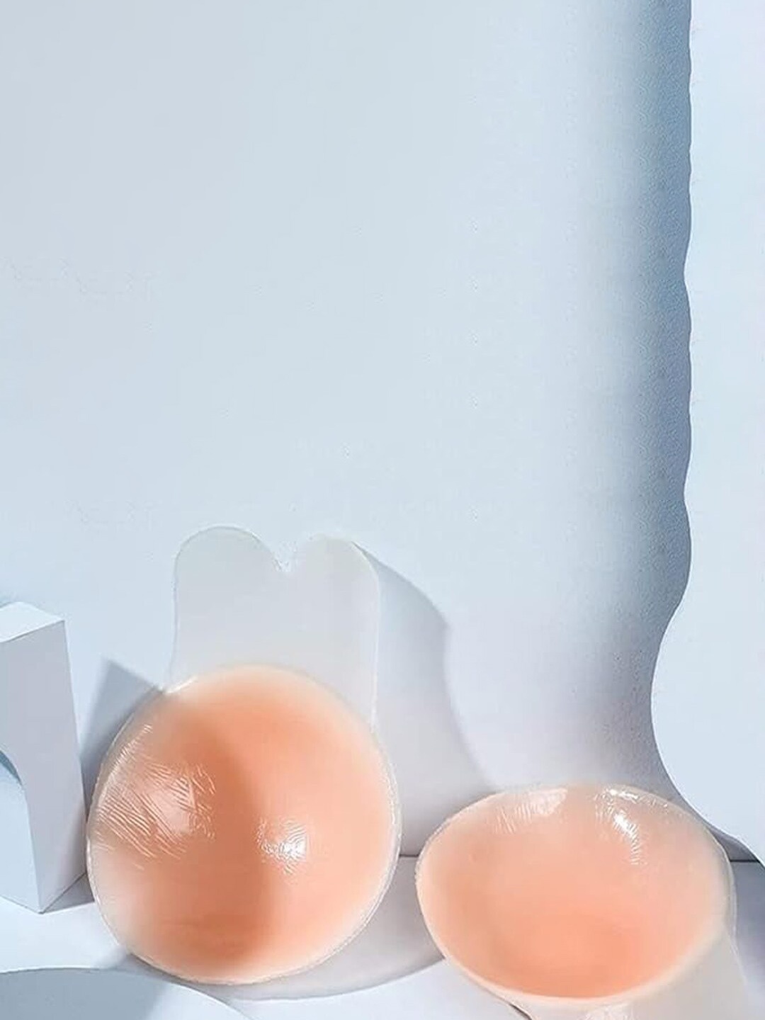 

PrettyCat Reusable Silicon Half Coverage Bra Petal Nipple Cover, Peach