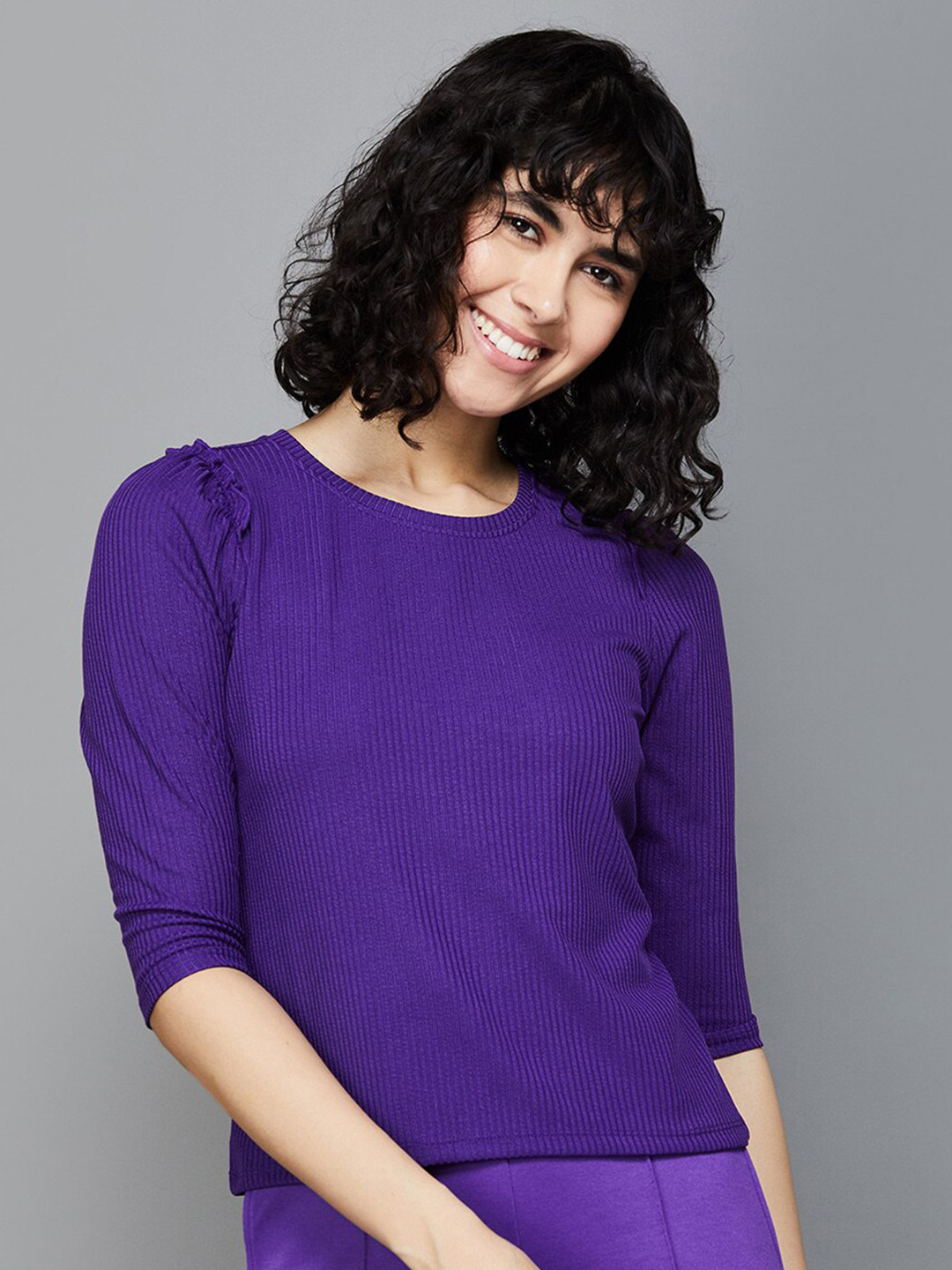 

Fame Forever by Lifestyle Self Design Regular Crop Top, Purple