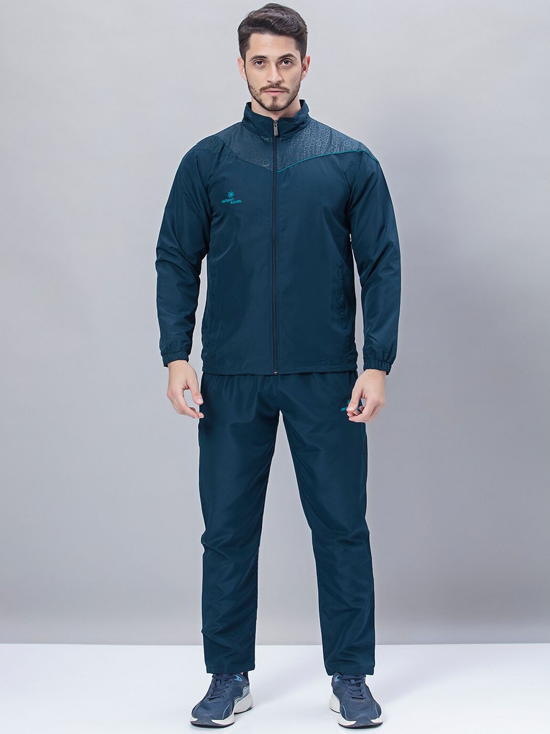 

SPORT SUN Mock Collar Anti-Microbial Jacket & Track Pant, Teal