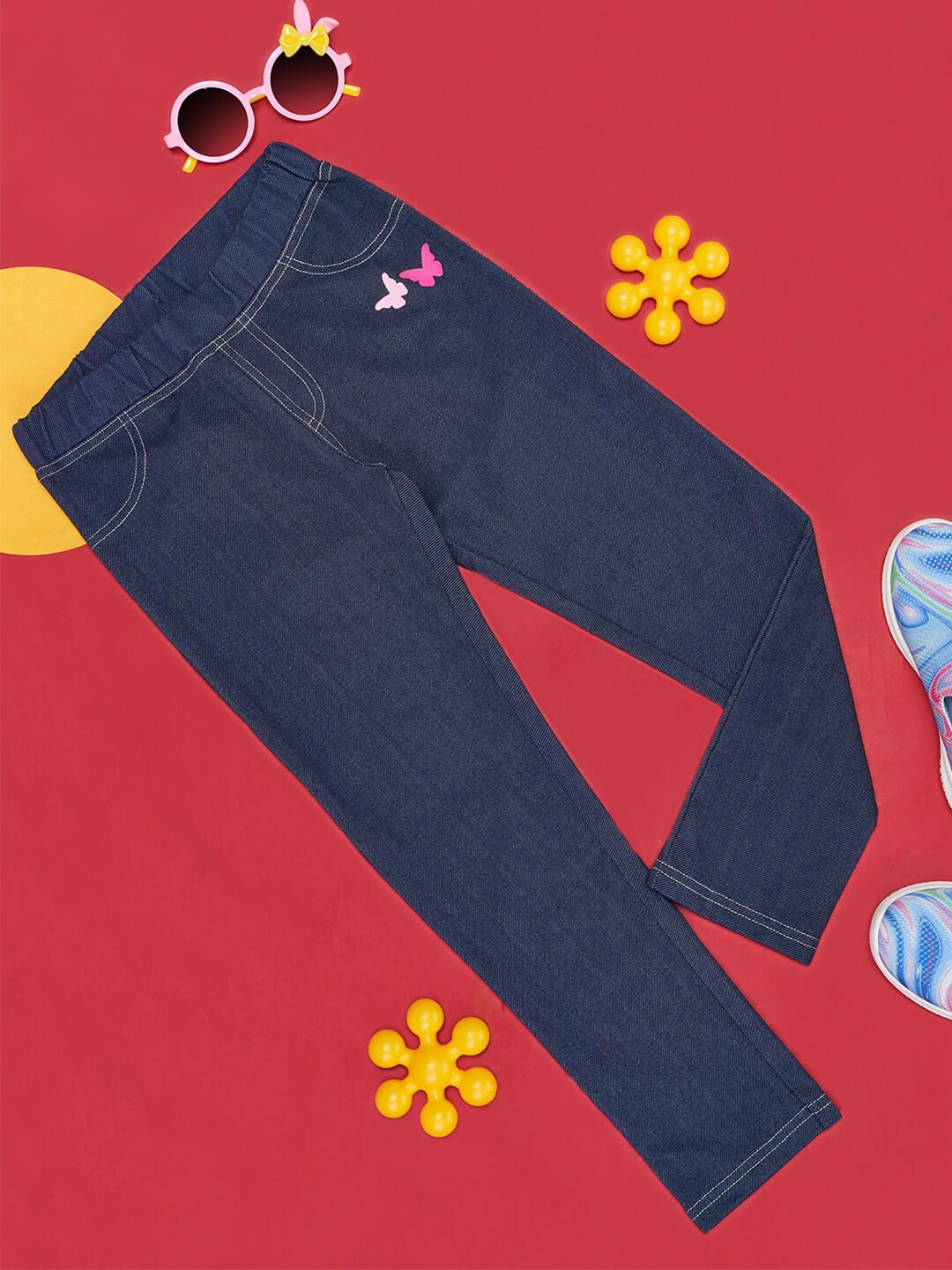 

YU by Pantaloons Girls Regular Fit Jeggings, Blue