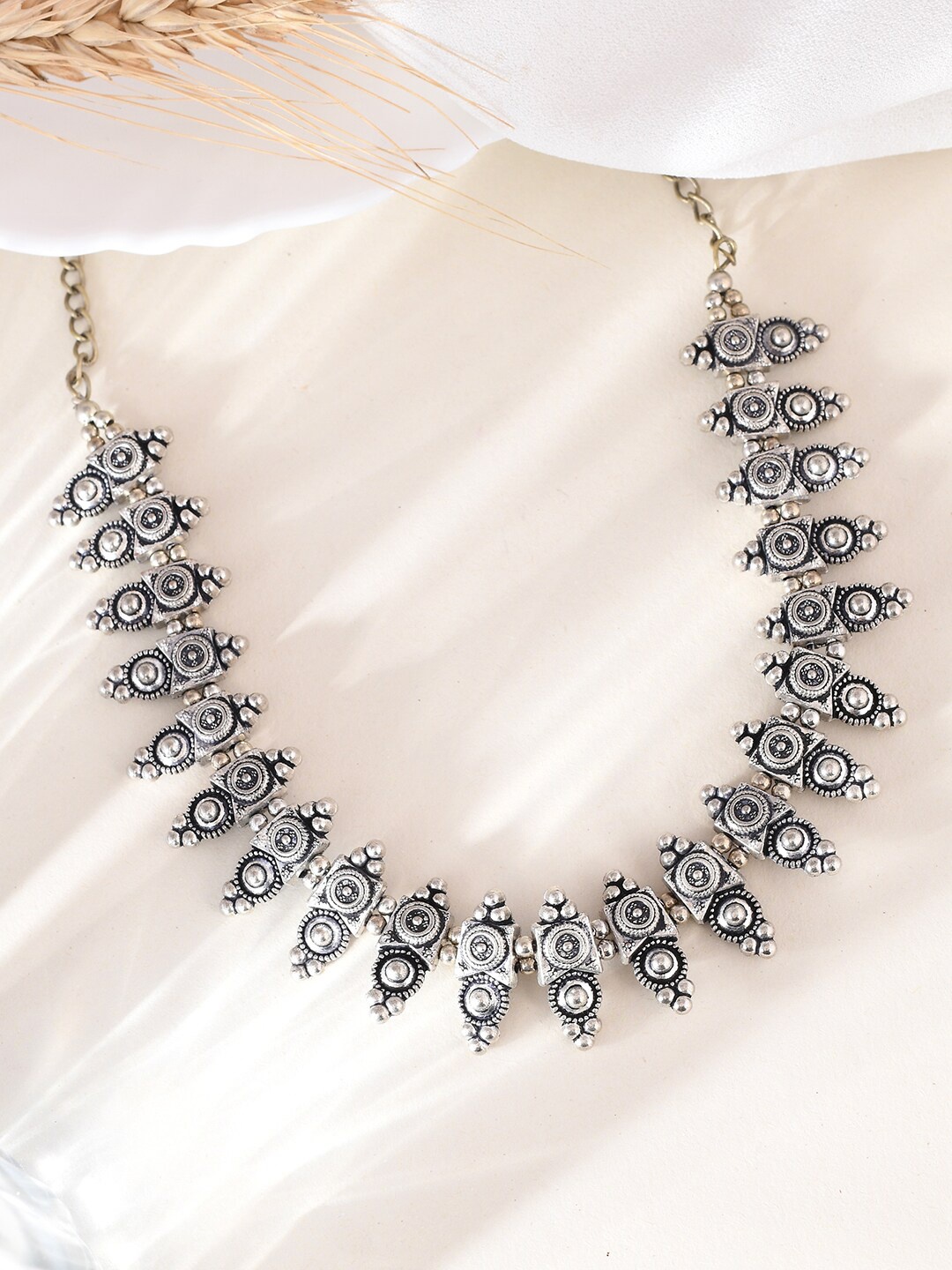 

Silvermerc Designs Brass Silver-Plated Necklace