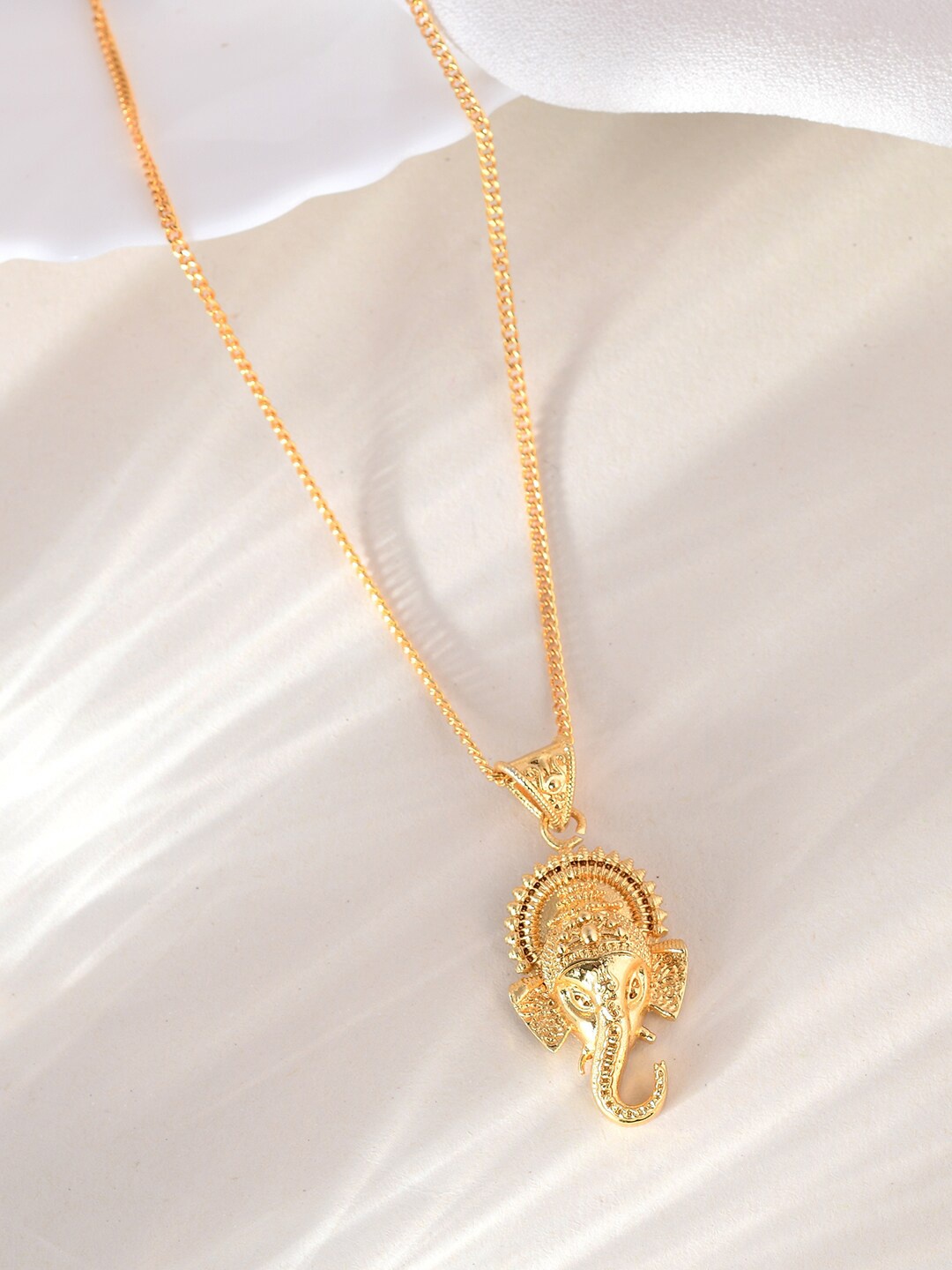 

Silvermerc Designs Gold-Plated Ganesha Minimal Chain