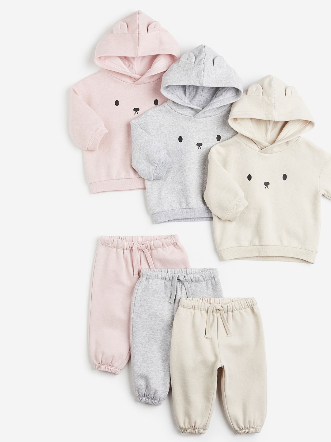 

H&M Boys Ear-Detail Hoodie, Beige