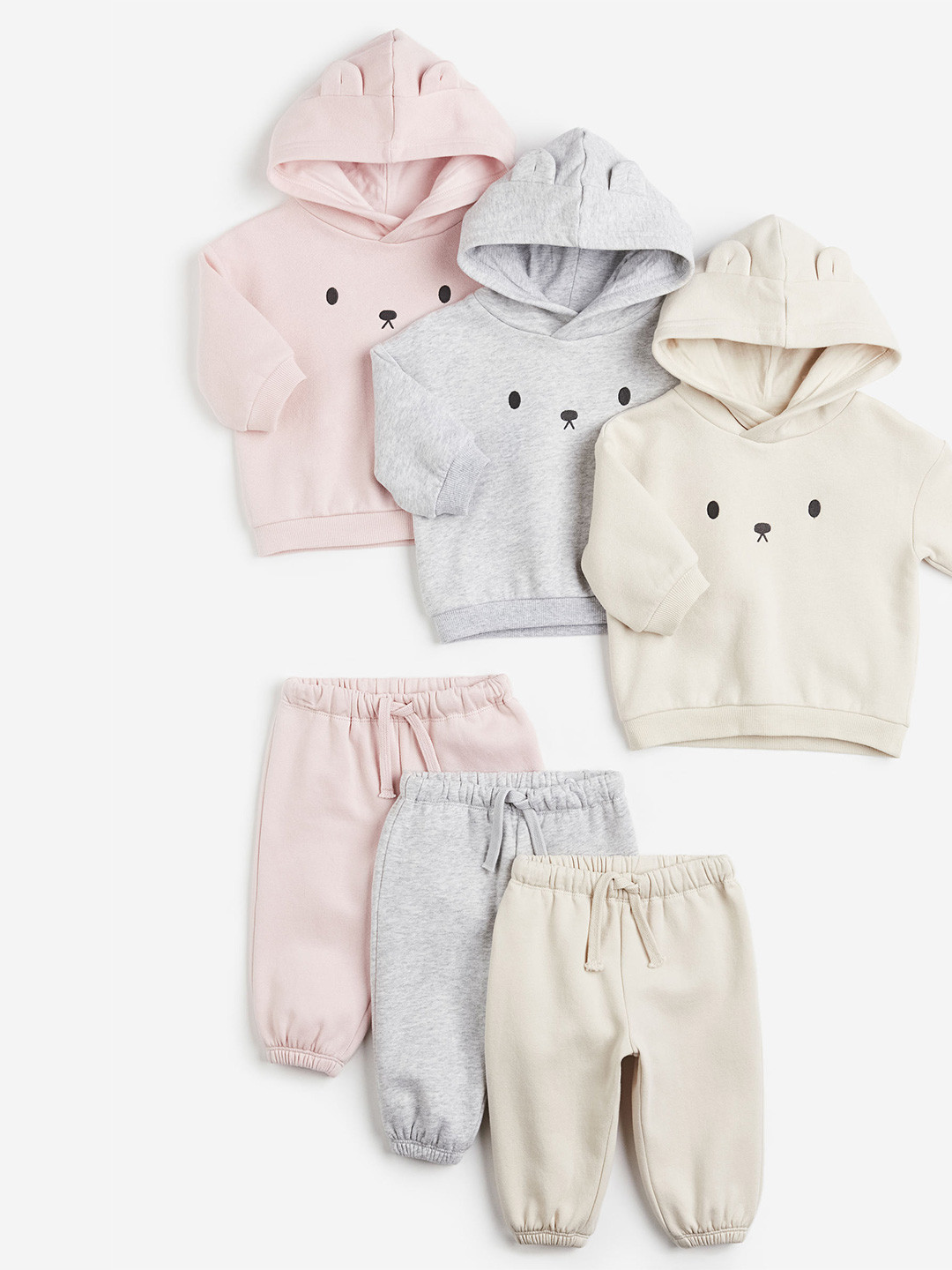 

H&M Infant Boys Ear-Detail Hoodie, Pink
