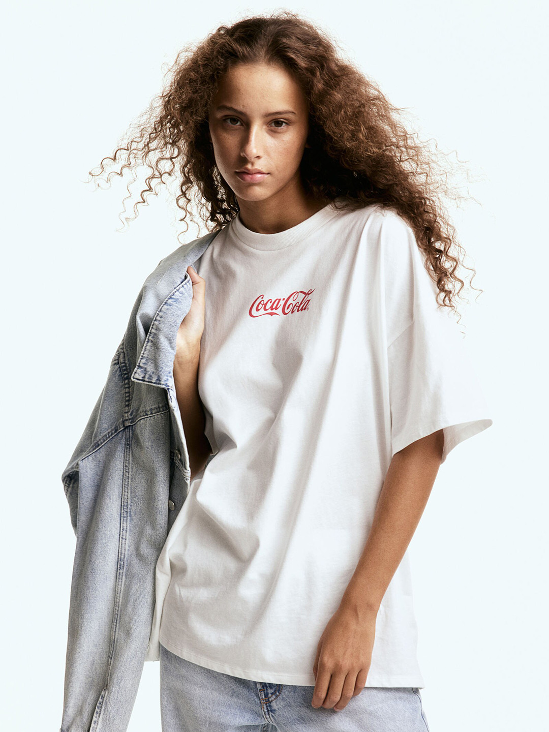 

H&M Oversized Printed T-shirt, White