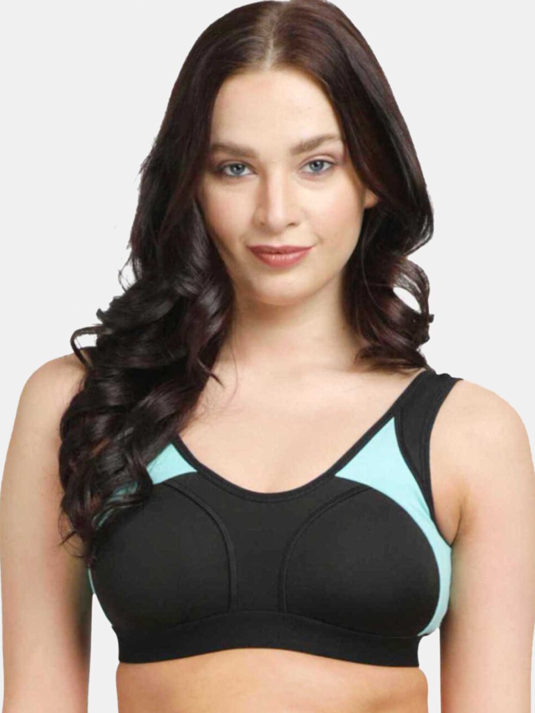 

Lovable Sport Colourblocked Full Coverage Cotton Bra, Black