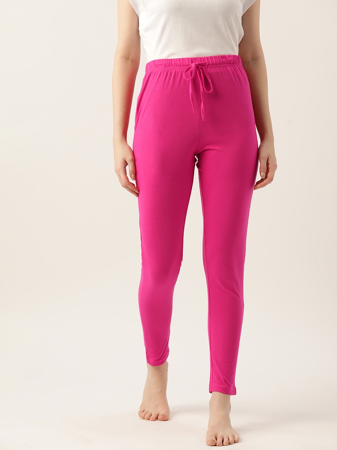 

ETC High-Rise Slim Fit Pure Cotton Lounge Pants, Pink