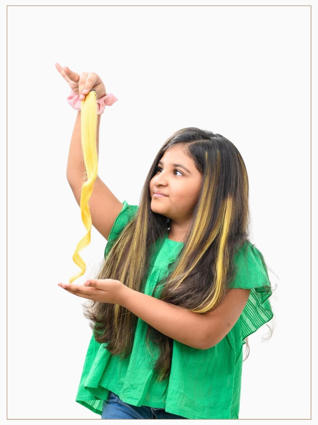

HAIR ORIGINALS Girls Clip In Hair Streak - Sunburst Yellow 16