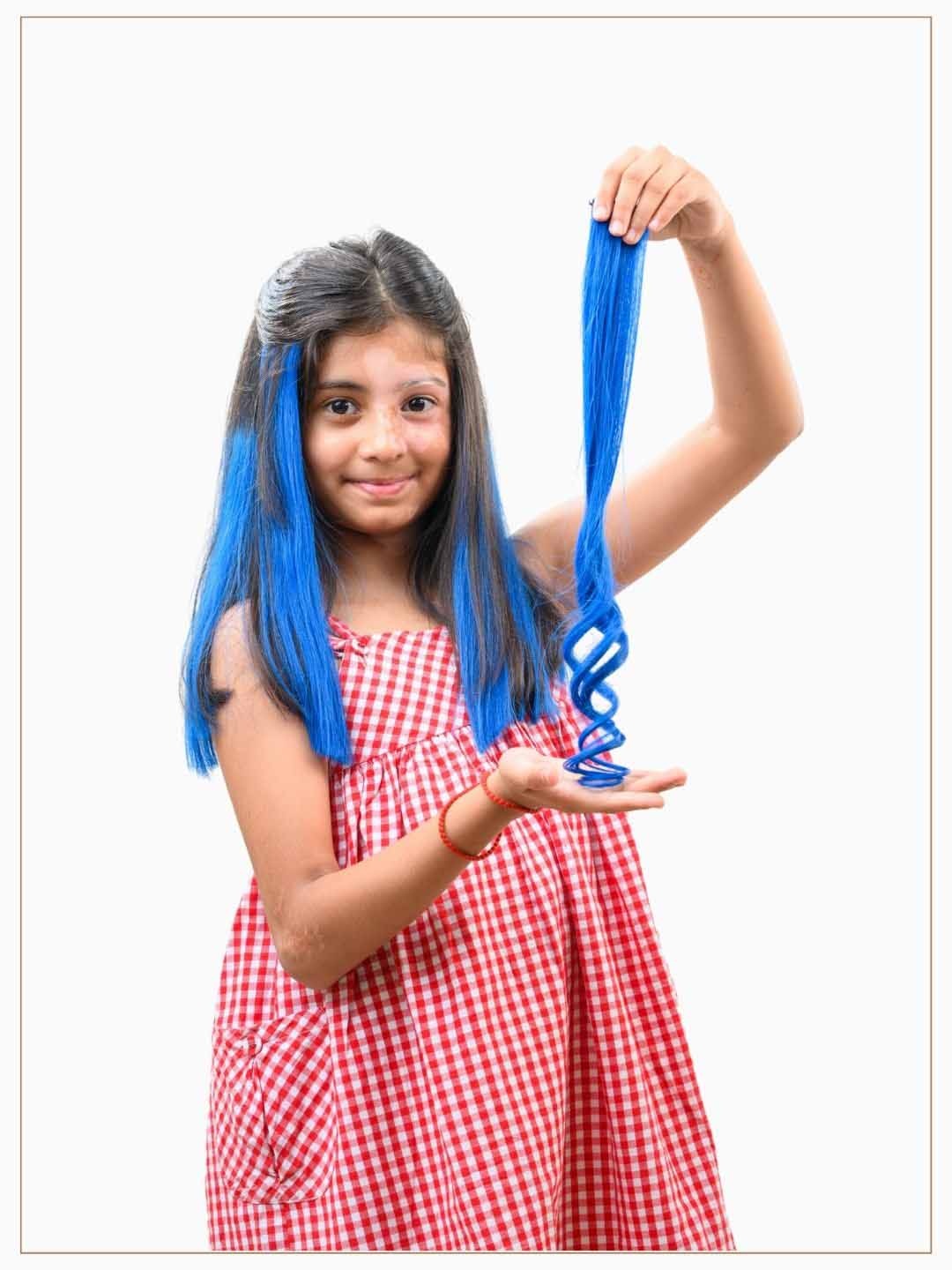 

HAIR ORIGINALS Girls Clip In Hair Streak - Ocean Blue 12
