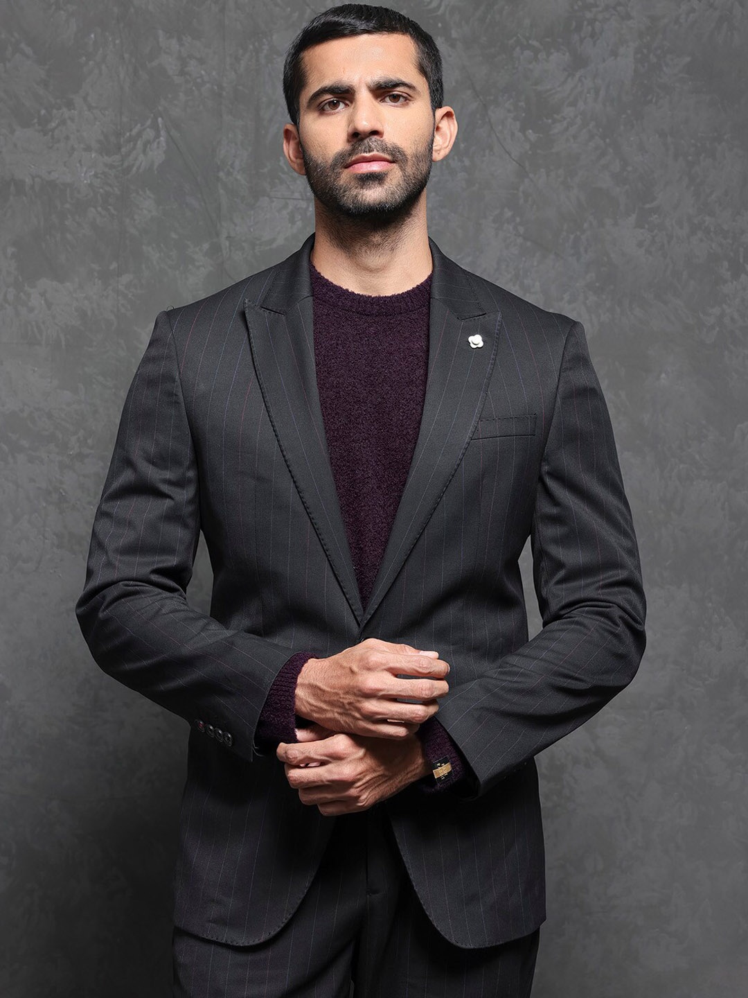 

RARE RABBIT Slim Fit Single Breasted Formal Blazer, Black