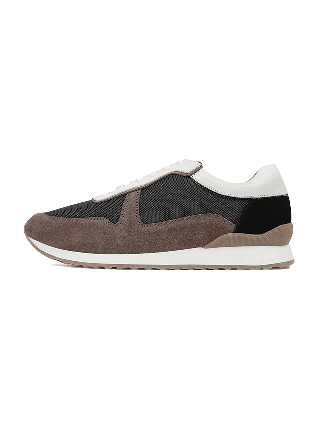 

RARE RABBIT Men Leeds Colourblocked Suede Sneakers, Grey