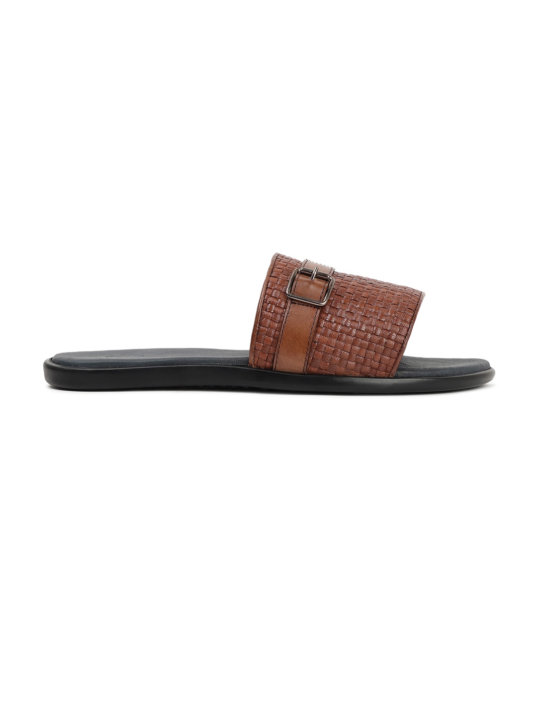 

RARE RABBIT Men CANNES PRIMARY Textured Buckle Detail Leather Comfort Sandals, Tan