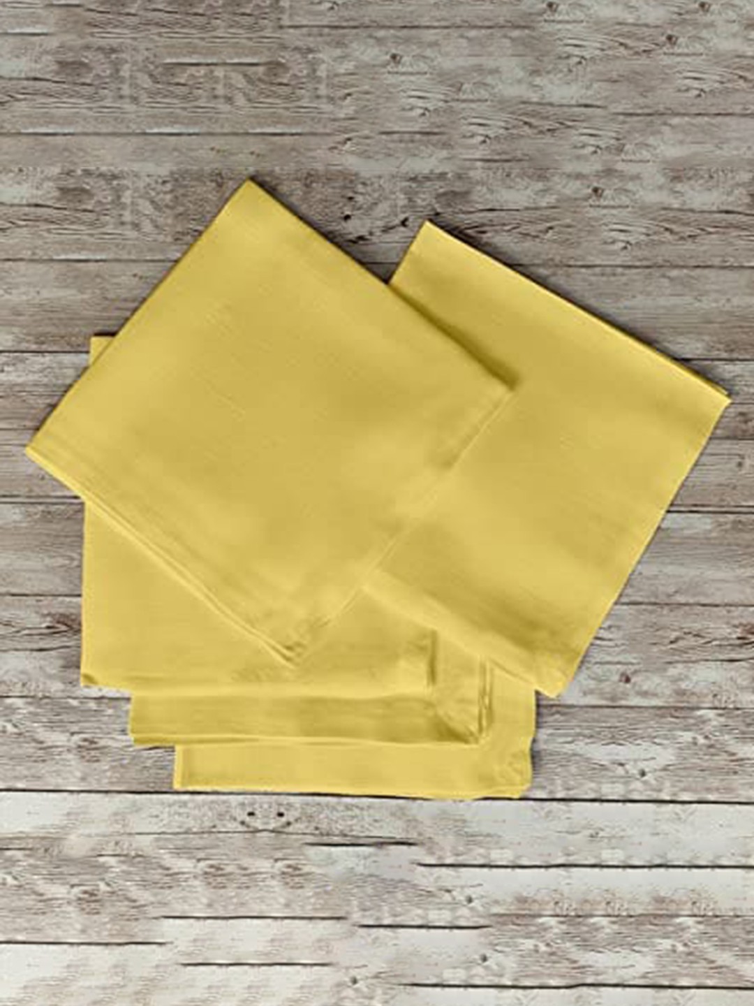 

Lushomes Yellow 12 PIeces Cotton Table Napkins
