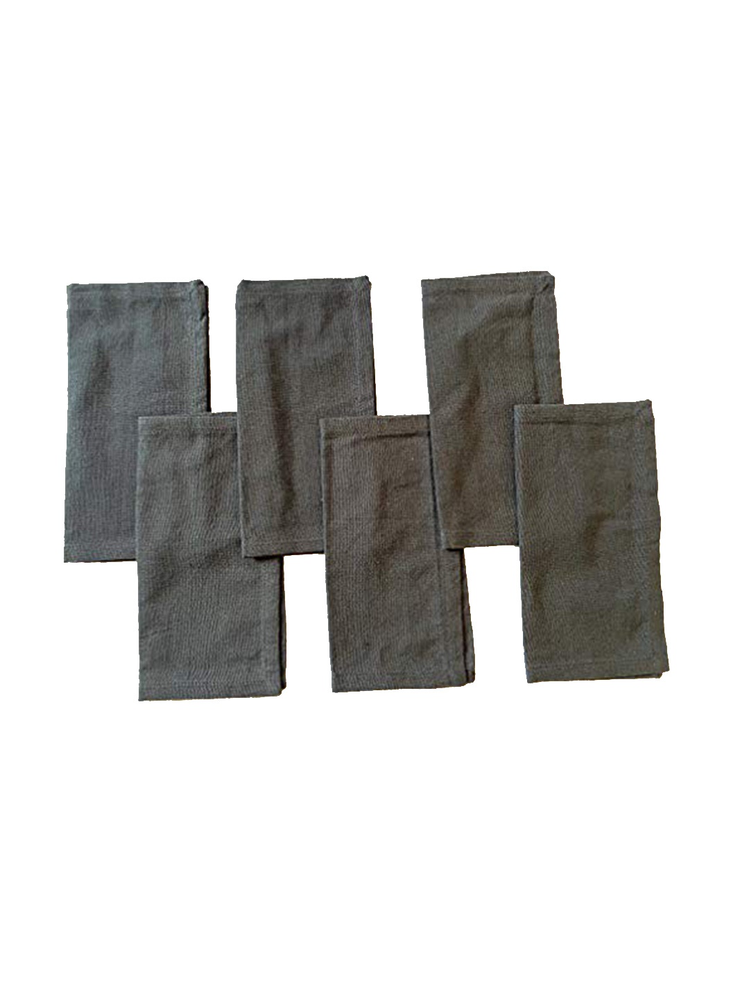 

Lushomes Grey 6 Pieces Cotton Cocktail Table Napkins