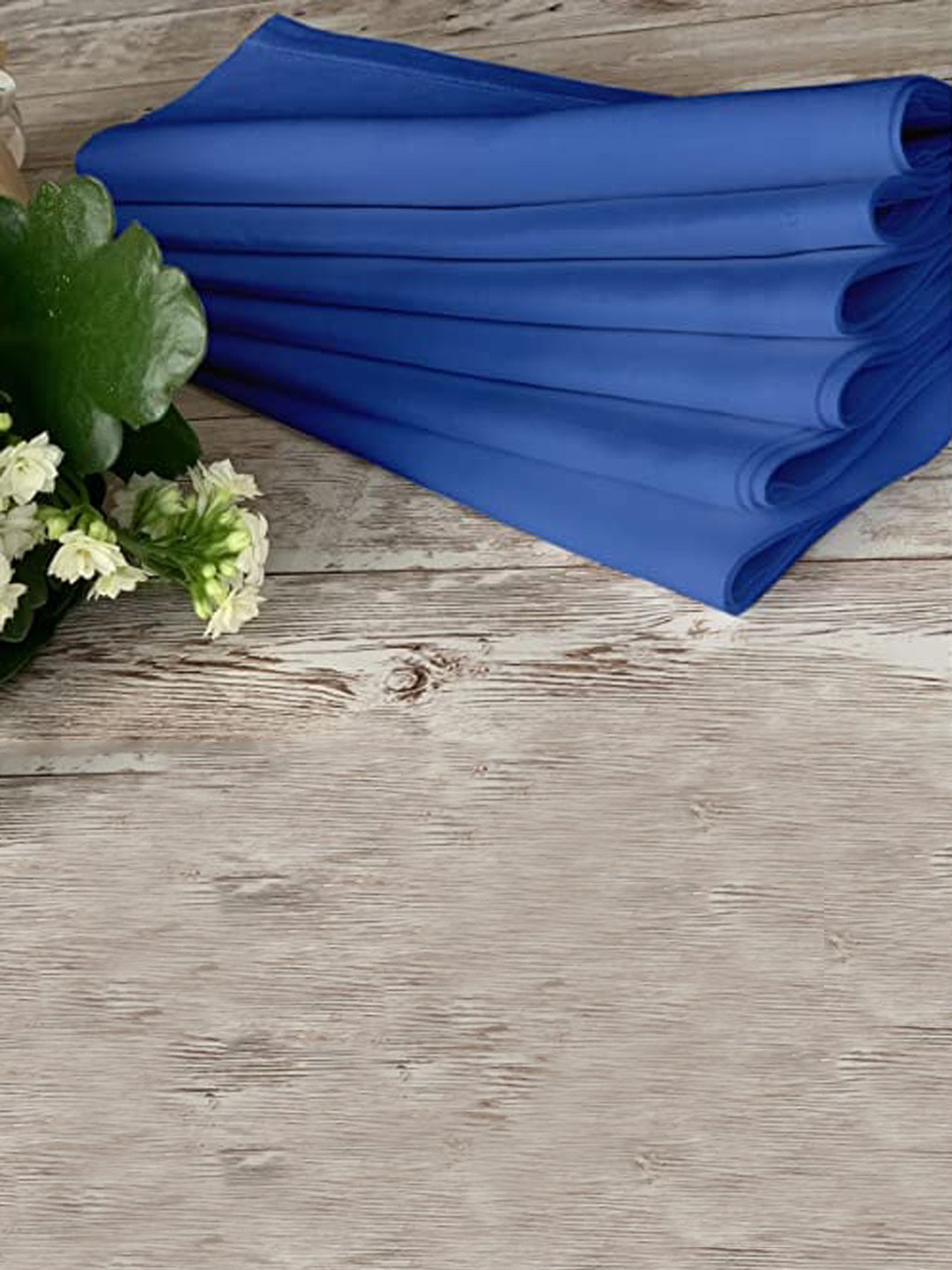 

Lushomes Blue 12 Pieces Cotton Table Napkins