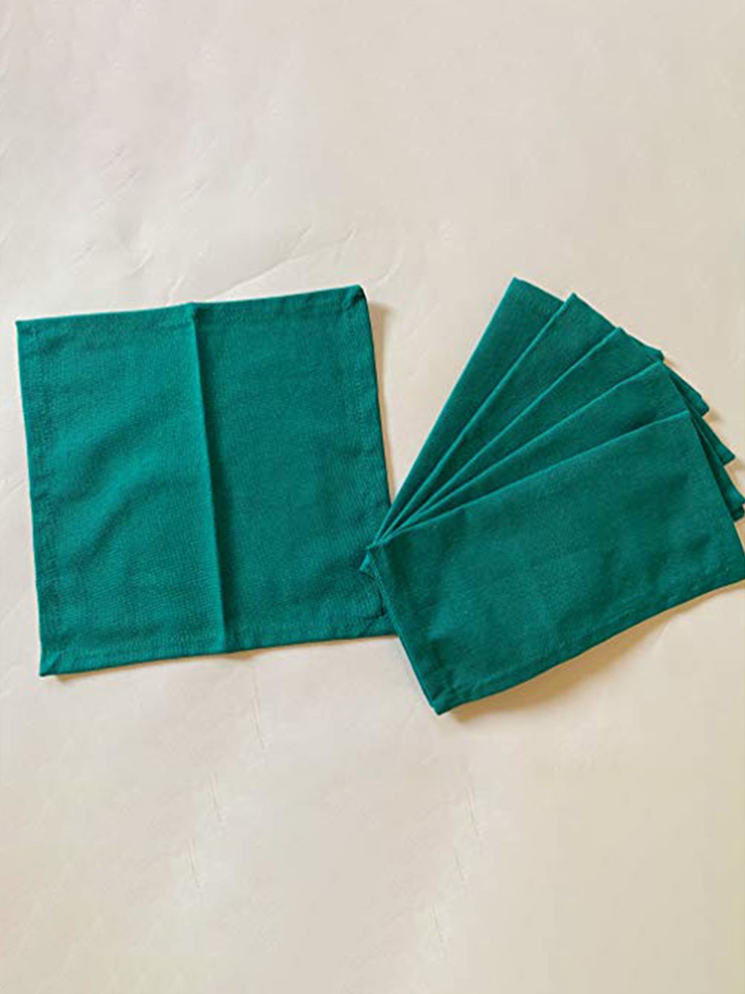 

Lushomes Green Cotton Cloth Cocktail Table Napkins
