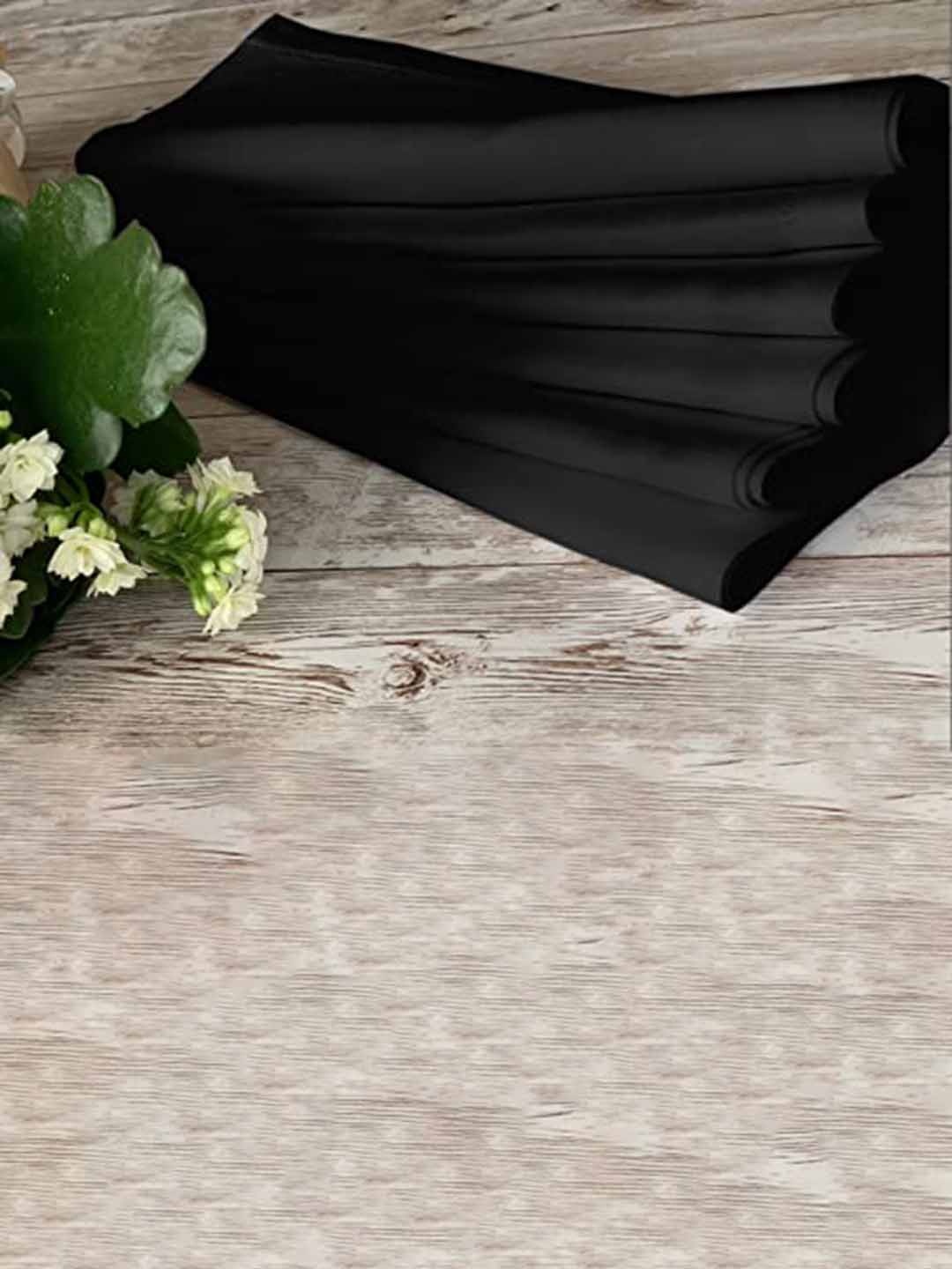 

Lushomes Black 12 Pieces Cotton Table Napkins With Mitted Corners